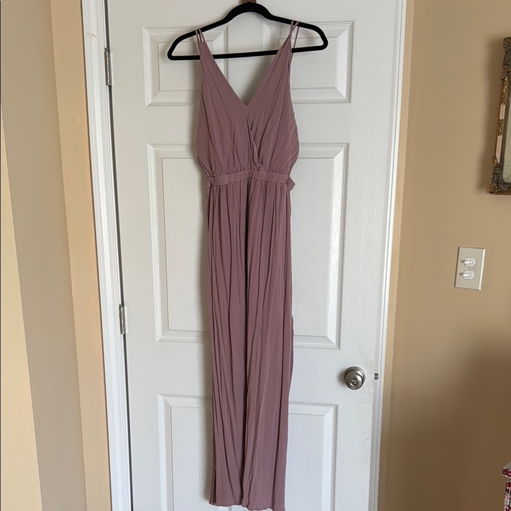 Purple Sleeveless V-Neck Maxi Sundress